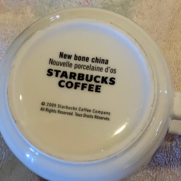 Starbucks 2009 coffee bean bone, china coffee mug 12 fl oz - Picture 5 of 5